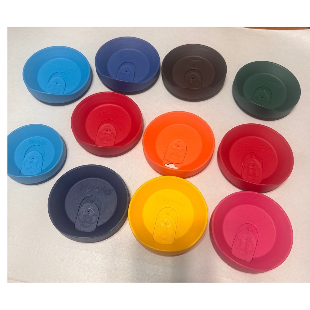 Tervis Tumbler Replacement Lids Lot of 11 Multi Color 24oz and 16oz Travel Lids